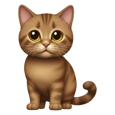 Brown munchkin cat standing sticker