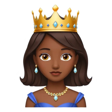 royal girl with dark skin sticker