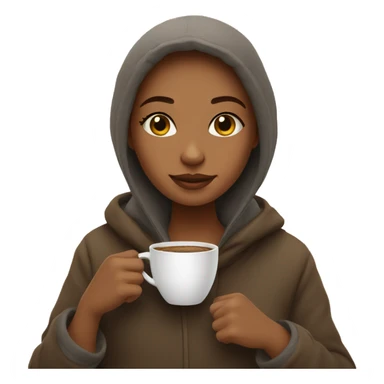 cozy girl with coffee sticker