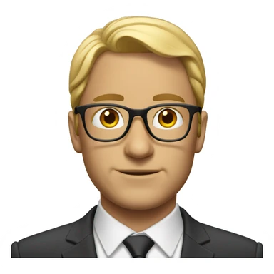 a white man looking like a ceo with glasses sticker