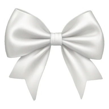 white satin bow sticker