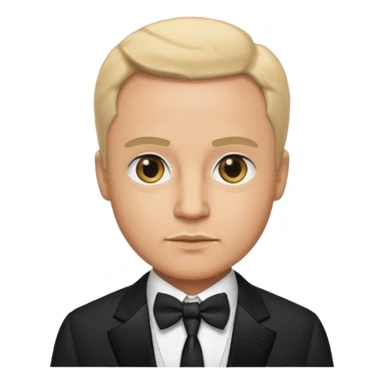 Godfather style boss, tuxedo, sticker