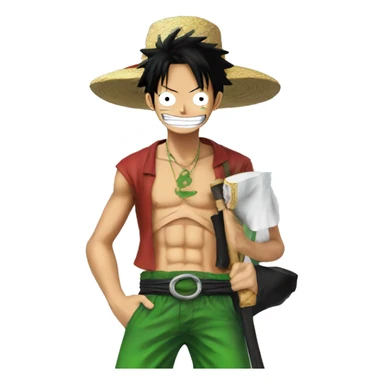 Luffy with zoro sticker