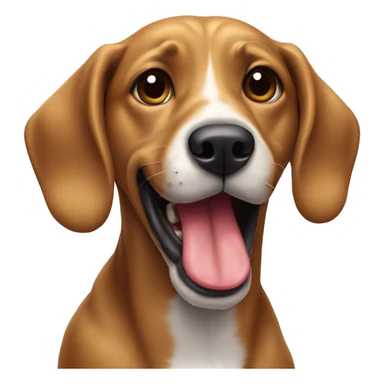 Dog with tounge out sticker