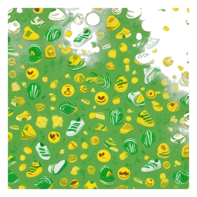 Adidas samba gren and yellow sticker