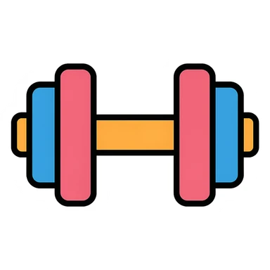 colored dumbbell icon sticker