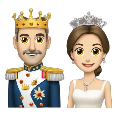 queen letizia and king felipe vi spanish sticker
