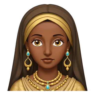ancient arab woman with earrring sticker