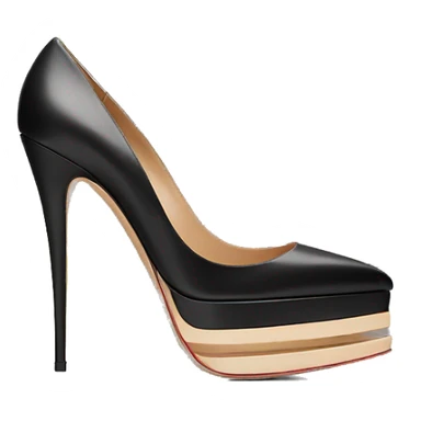 VALENTINO Tan-go PLATFORM PUMP black sticker