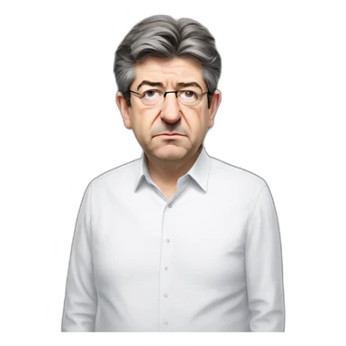 Grumpy Jean-Luc Mélenchon sticker