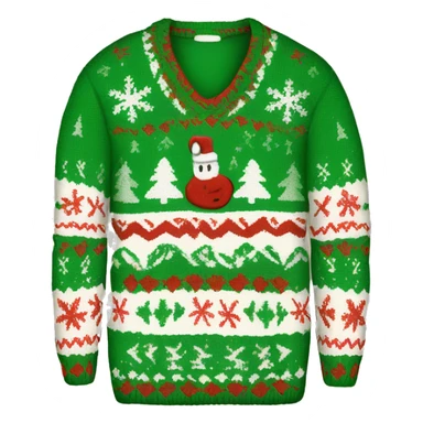 ugly christmas sweater sticker