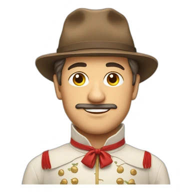 Swiss man in national costume sticker