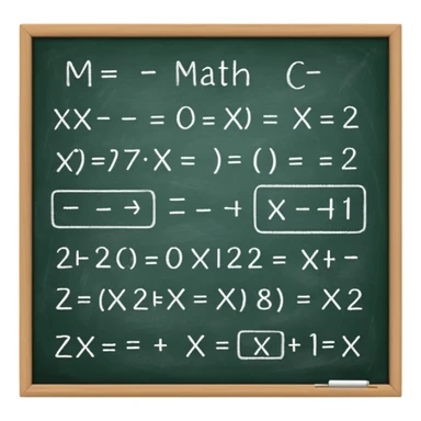 math formula on a chalkboard sticker