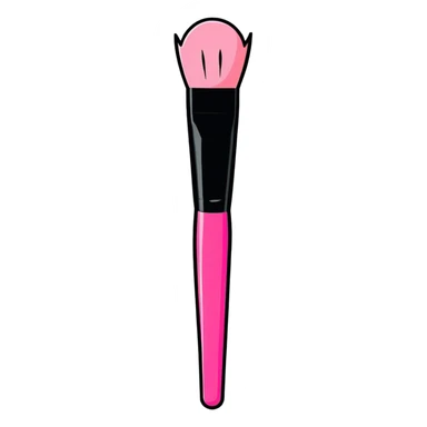 Makeup brush with pink bristles sticker