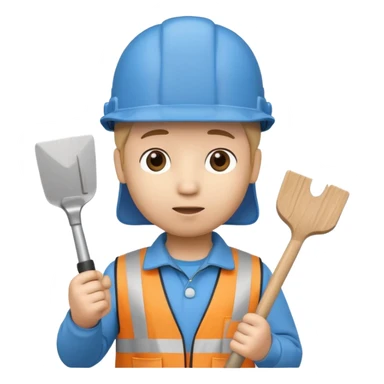 pocoyo trabajando de albayil sticker