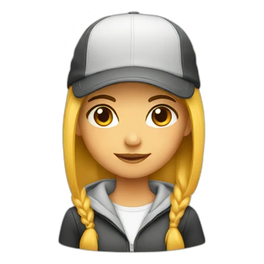 girl with reverse cap sticker