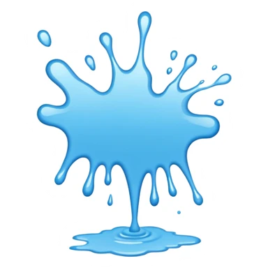 light blue paint splash sticker