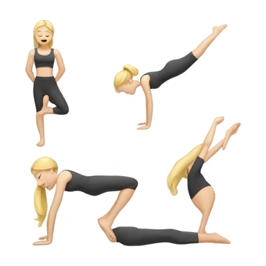 blonde girl stretching her back sticker
