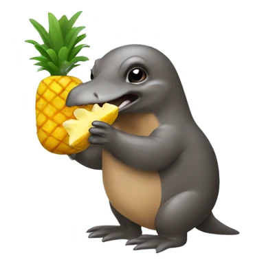 Platypus eating a pineapple  sticker