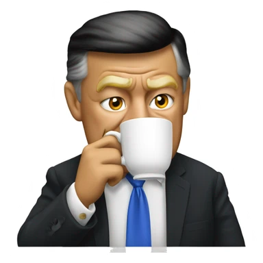 Trump is drinking tea sticker