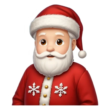 Santa Claus and a Christmas Tree with Snowflakes sticker