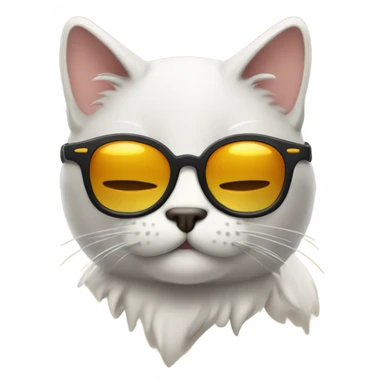Gato con gafas en la playa sticker