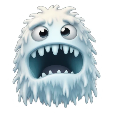 Scary Snow monster sticker