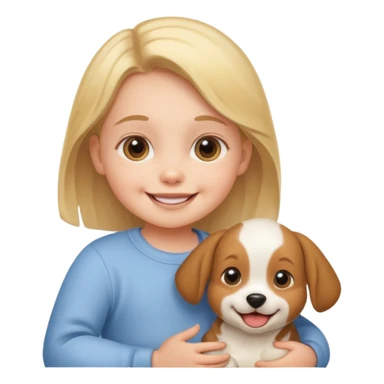 Baby with Dog. sticker