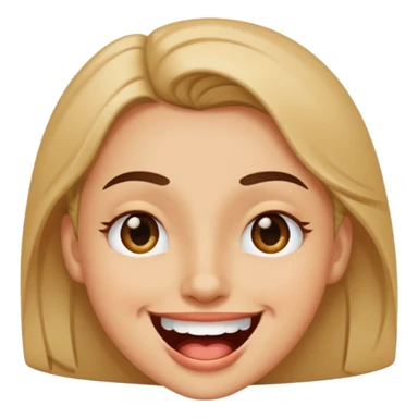 a face winking with a big open side smile sticker