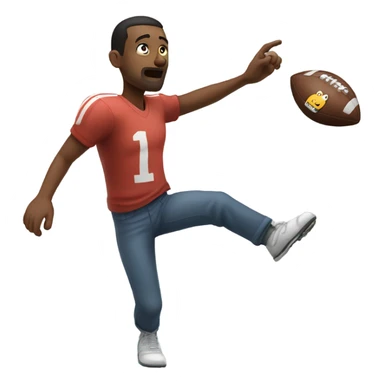 Man throwing a football sticker