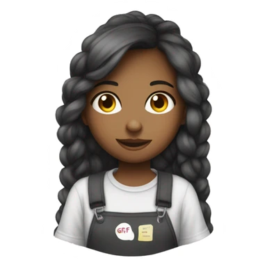 Girl wearing a shirt that says “pinnys gf” sticker