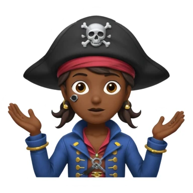 animated emoji for a player called prophet of doom I Dont Know shruging emote needs to be space pirate themed and dark sticker