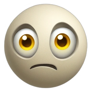 3d sphere with a cartoon light texture with big courageous eyes sticker