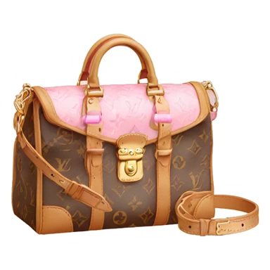 louis vuitton bag with light pink shoulder strap  sticker