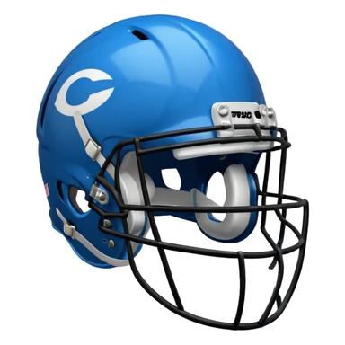 College football player helmet in  blue color  sticker