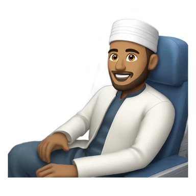 Muslim man on a plane  sticker