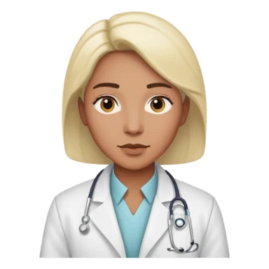 androgynous physician no stethoscope and medium tone skin  sticker
