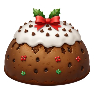 Christmas pudding horse and red bows sticker