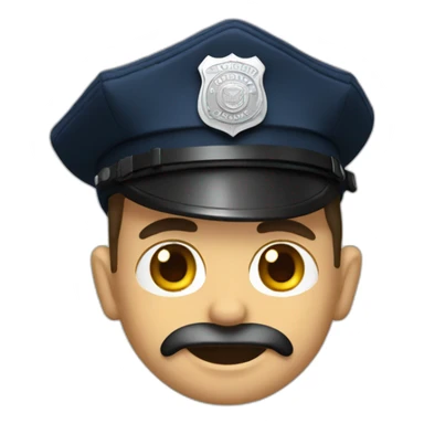 Policia cara tapada sticker