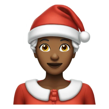 African American Mrs. Clause sticker