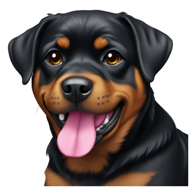 Mini Rottweiler with pink sticker