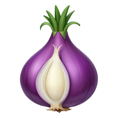 a single shallot vegetable sticker