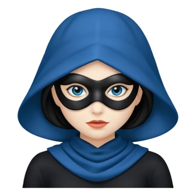 thief, blue hat, thief mask, thief black  dress. sticker