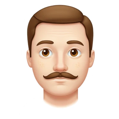 white guy with thin mustache and pimples  sticker