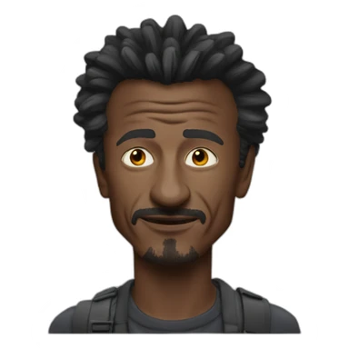African Sean penn sticker