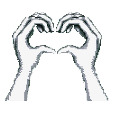 heart hands gesture sticker