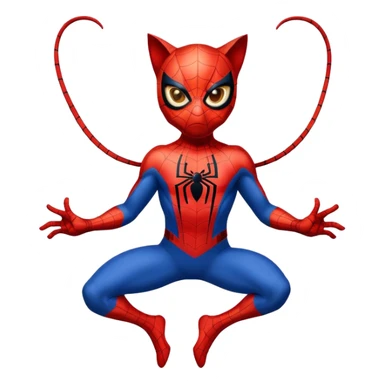 Cat being Spider-Man  sticker