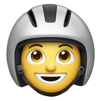 person in a bike helmet smiling. Wrench  sticker
