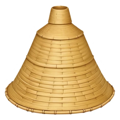 Chinese bamboo hat sticker