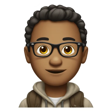 An Alaskan native boy with a big butt and he wears glasses  sticker